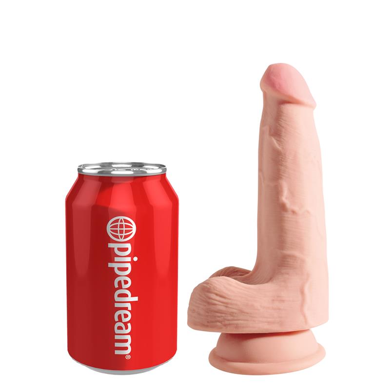 3D Dildo Triple Densidad con Testículos Plus 5 Natural - Imagen 5