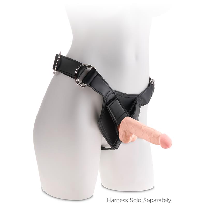 3D Dildo Triple Densidad con Testículos Plus 5 Natural - Imagen 7