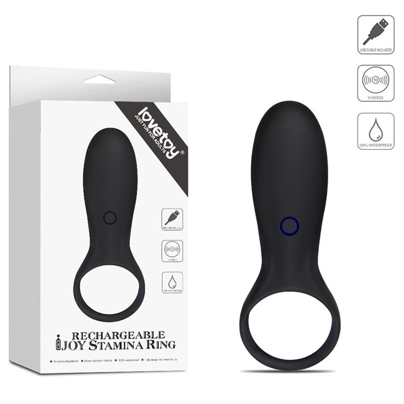 Anillo para el Pene iJoy Stamina Ring USB Negro - Imagen 3