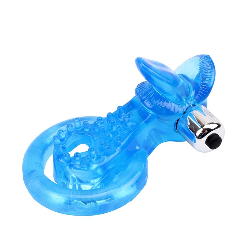 Anillo Vibrador para el Pene The Tongue Azul - Imagen 5