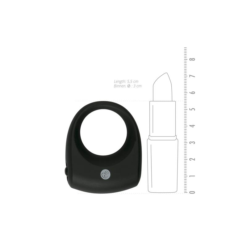 Anillo para Pene con Vibración Silicona - Negro - Imagen 5