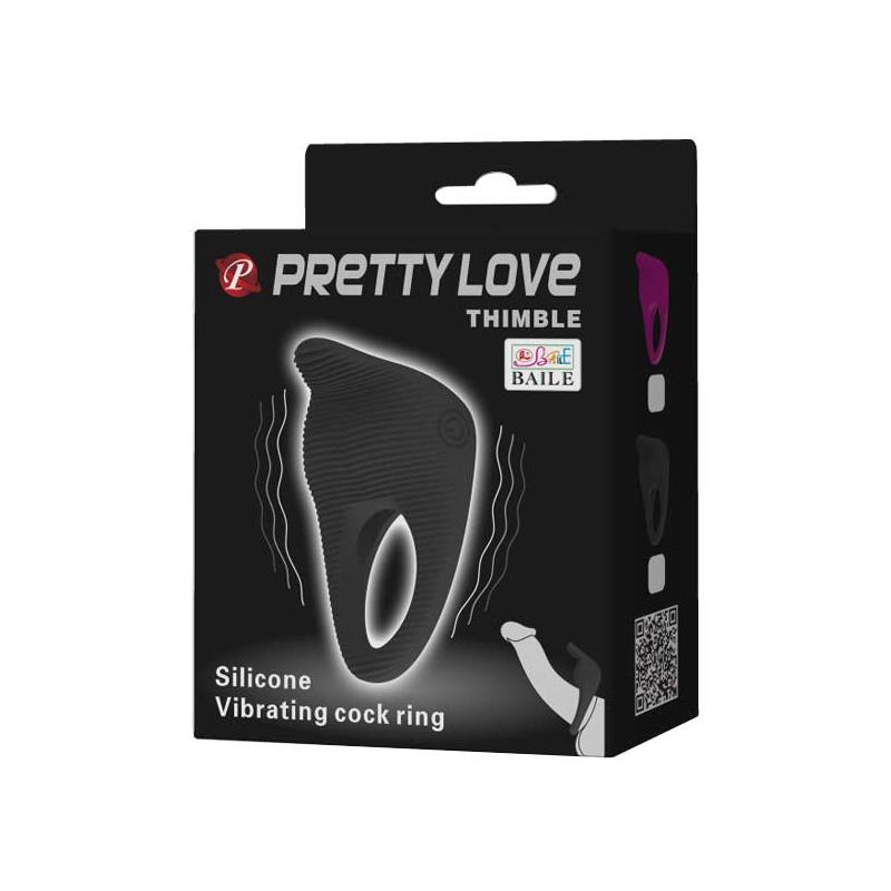 Anillo Vibrador Thimble Negro - Imagen 8