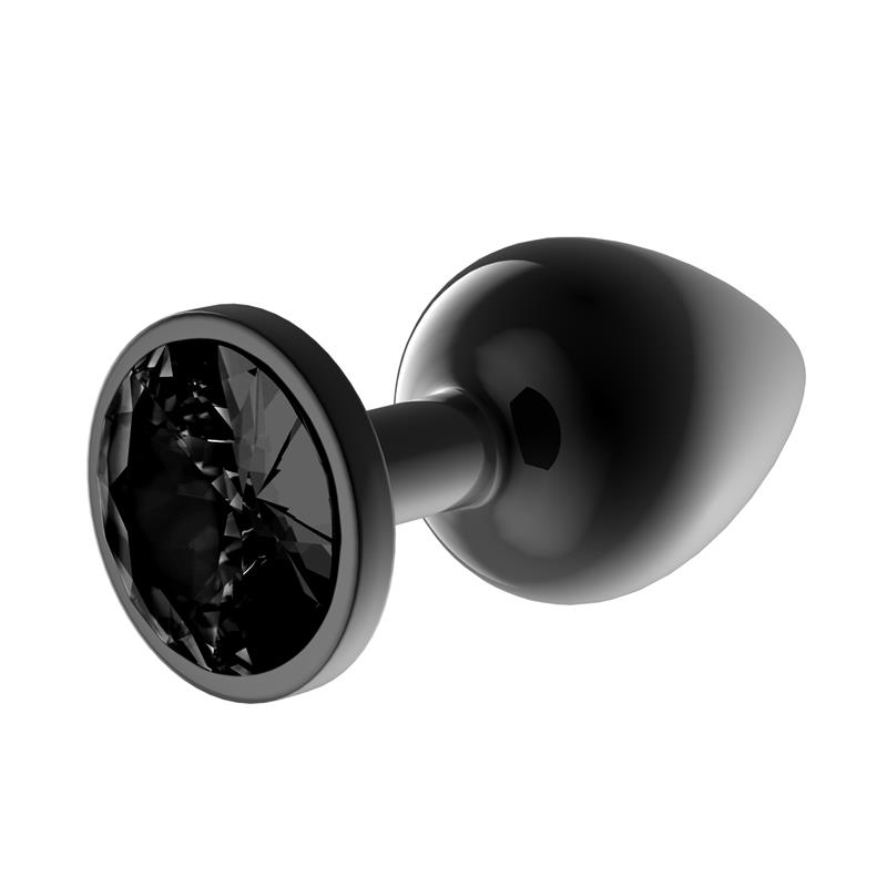 Blackgem Plug Anal Metálico con Joya Talla S Negro - Imagen 5