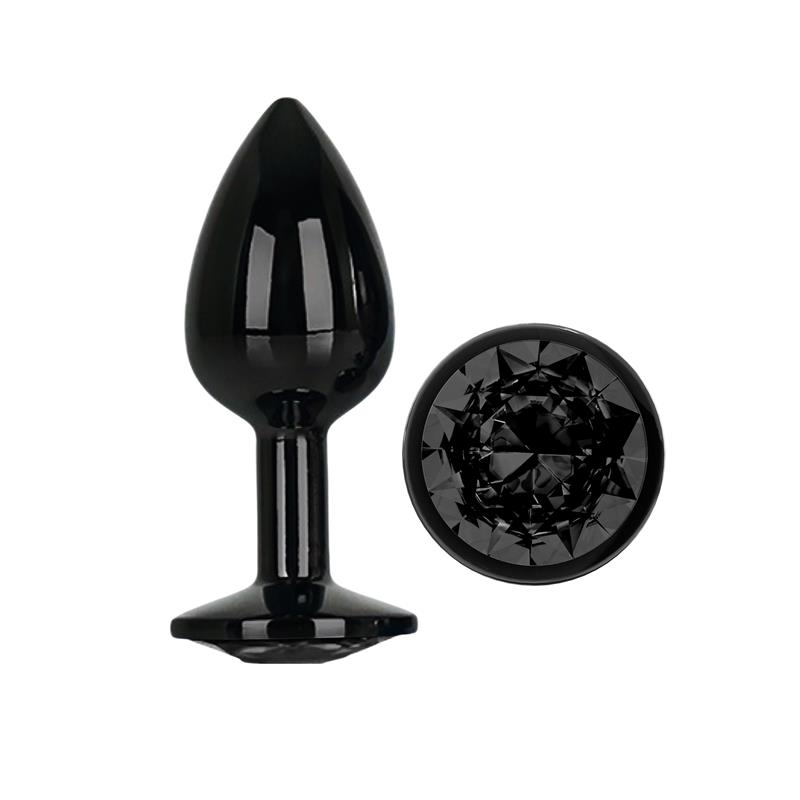 Blackgem Plug Anal Metálico con Joya Talla S Negro - Imagen 6