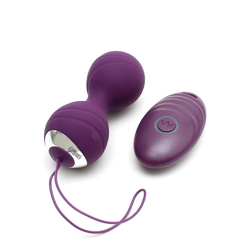 Bolas Kegel con Vibración con Control Remorto Cannes Purpura - Imagen 7