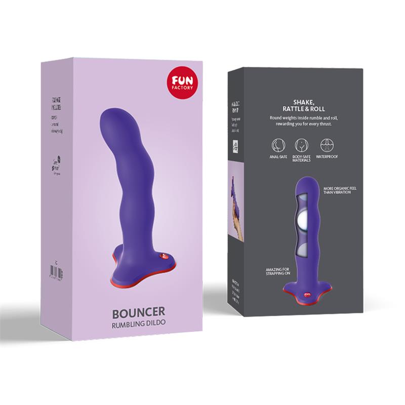 Bouncer Dildo con Bolas Internas Flashy Purple - Imagen 9
