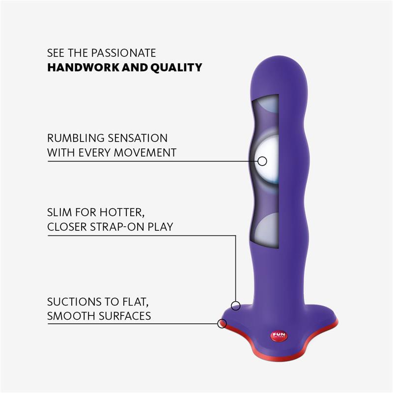 Bouncer Dildo con Bolas Internas Flashy Purple - Imagen 10