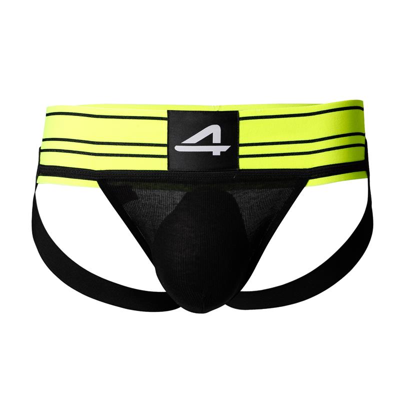 C4M15 Suspensorio Estilo Rugby Neon Lime - Imagen 3