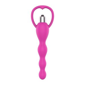 Cadena Anal con Vibración Rosa