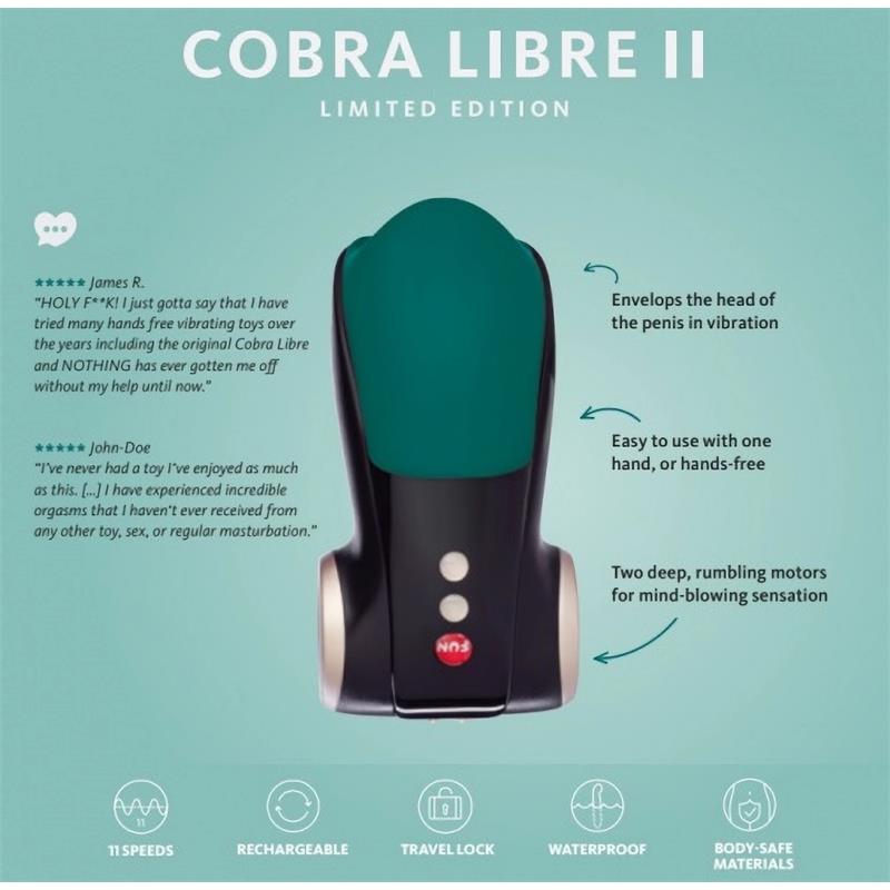 Cobra Libre II Estimulador para el Pene Black/Deep Sea Blue - Imagen 6