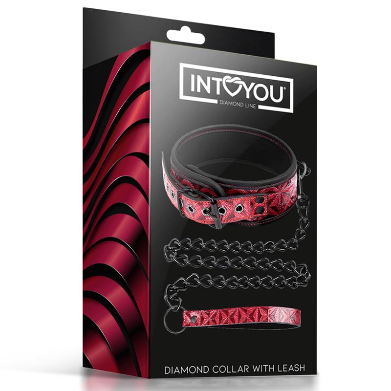 Collar con Correa Ajustable Diamond Cuero Vegano - Imagen 3