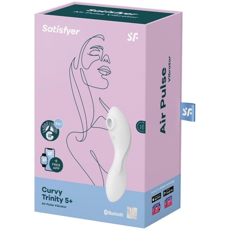 Curvy Trinity 5 con APP Satisfyer Connect Blanco - Imagen 3
