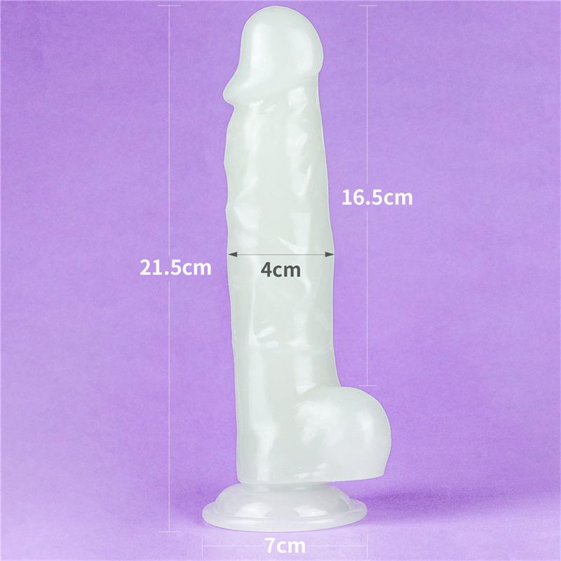 Dildo 8.5 Lumino Luz Azul - Imagen 5