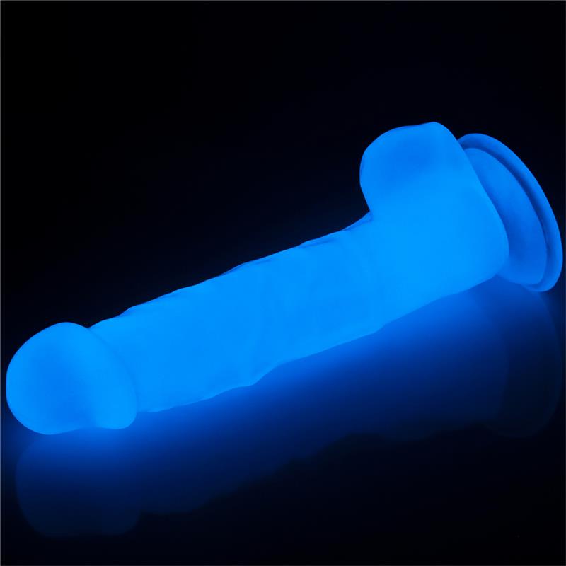 Dildo 8.5 Lumino Luz Azul - Imagen 8