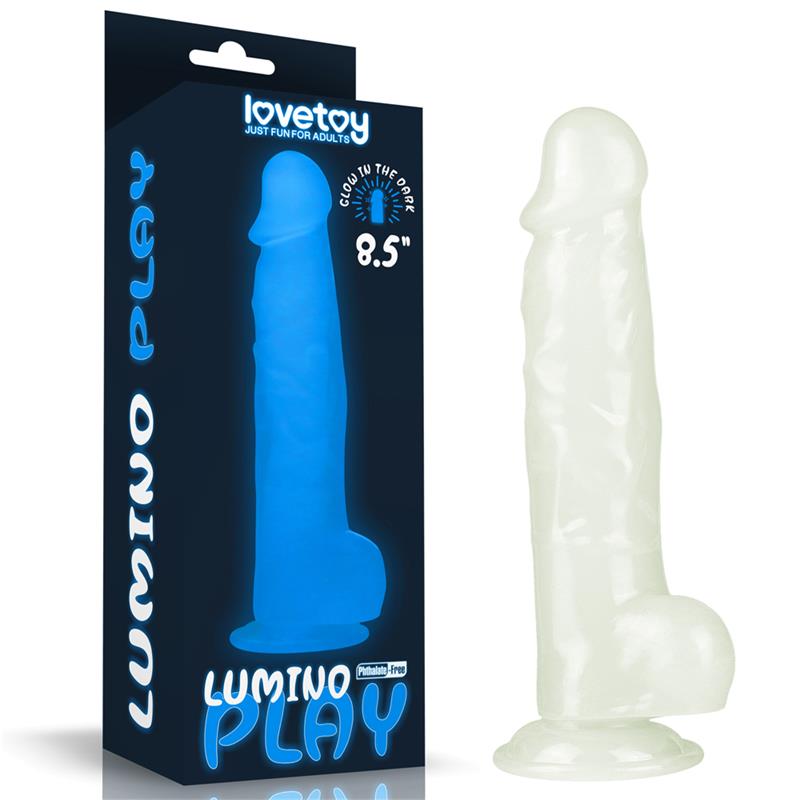 Dildo 8.5 Lumino Luz Azul - Imagen 9