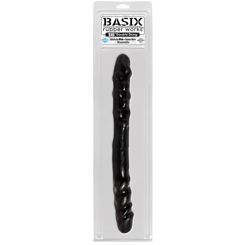 Dildo Doble 40,6 cm Negro - Imagen 3