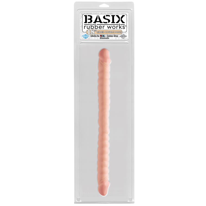 Dildo Doble 45,7 cm Natural - Imagen 3