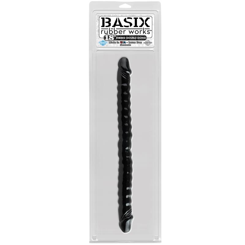 Dildo Doble 45,7 cm Negro - Imagen 3