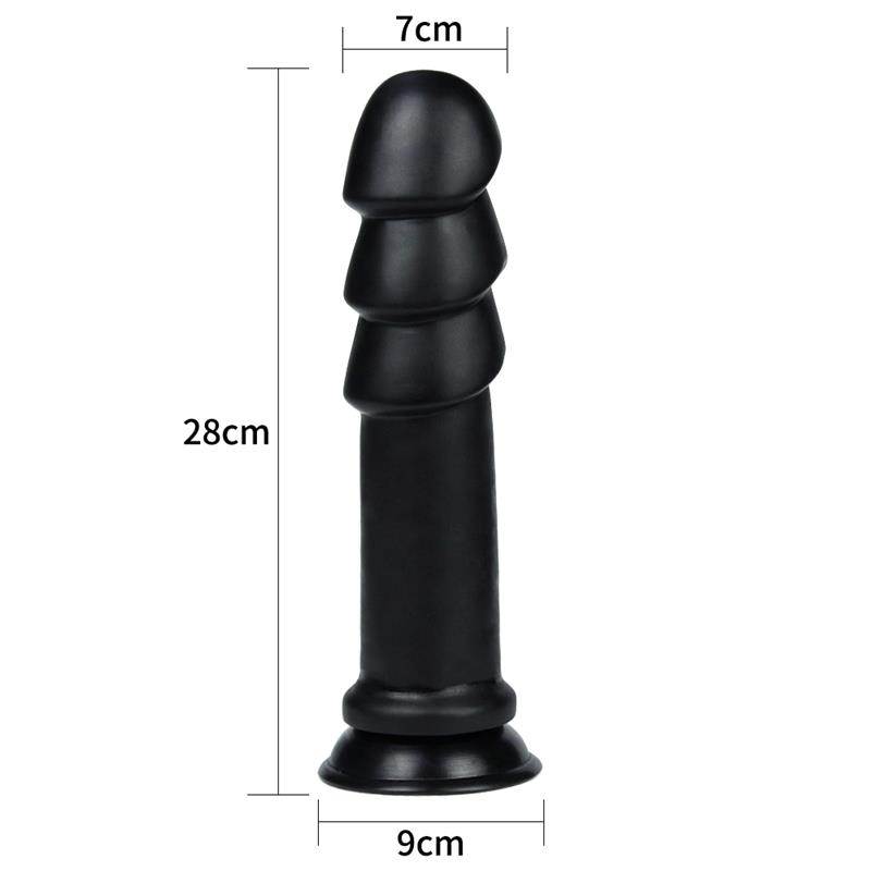 Dildo King Sized Anal Ripples 11.25 Negro - Imagen 5