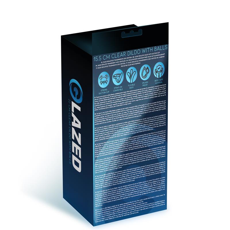 Dildo Realista con Testículos Material Cristalino 15,5 cm - Imagen 5
