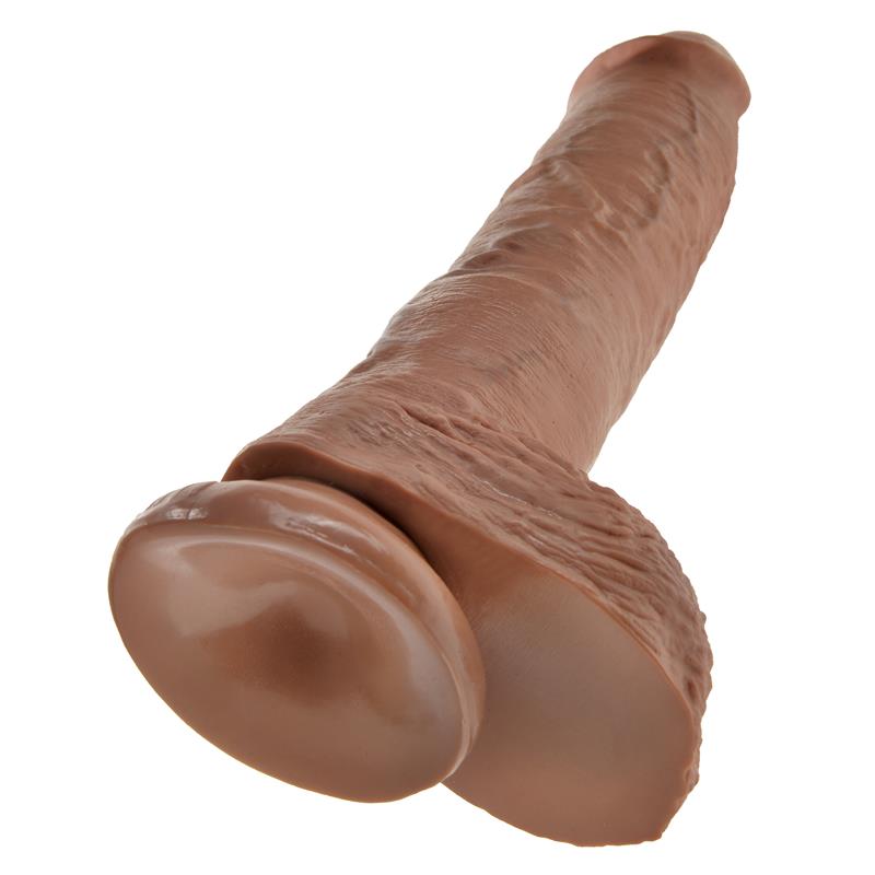 Dildo Reaslista con Testículos 10 Bronceado - Imagen 3