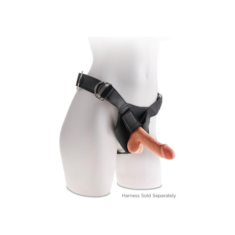 Dildo Triple Densidad con Testículos 6.5 Caramelo - Imagen 5