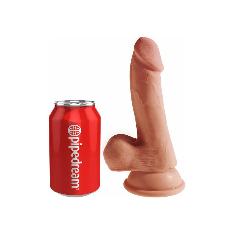 Dildo Triple Densidad con Testículos 6.5 Caramelo - Imagen 6