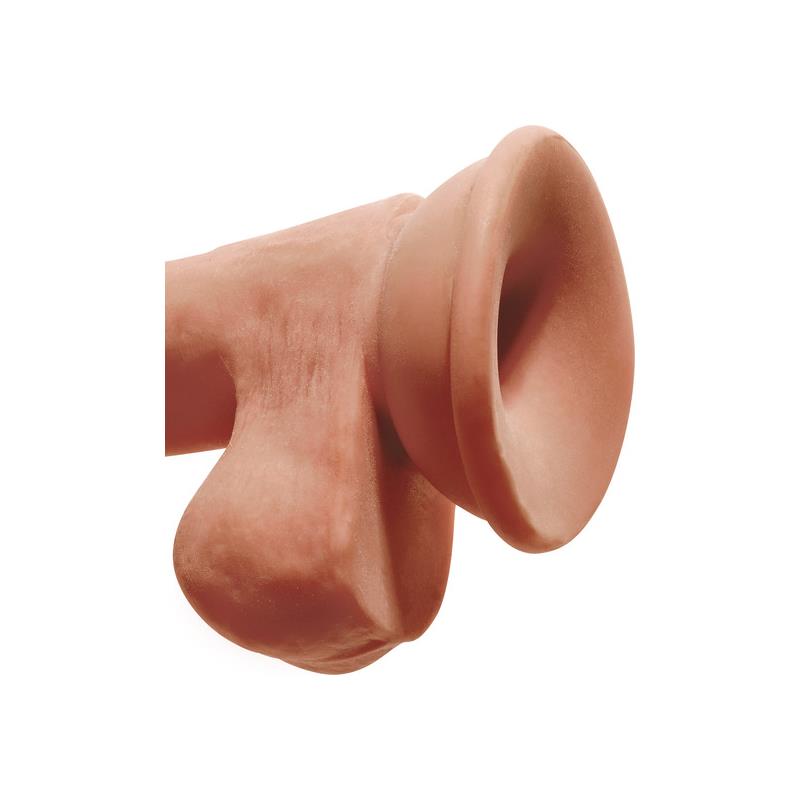 Dildo Triple Densidad con Testículos 6.5 Caramelo - Imagen 7