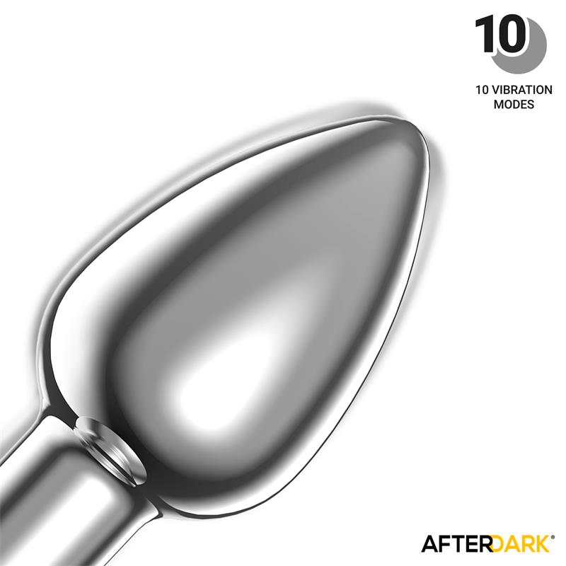 Dimpor Plug Anal Cromado con Vibración USB Magnético Talla M - Imagen 3