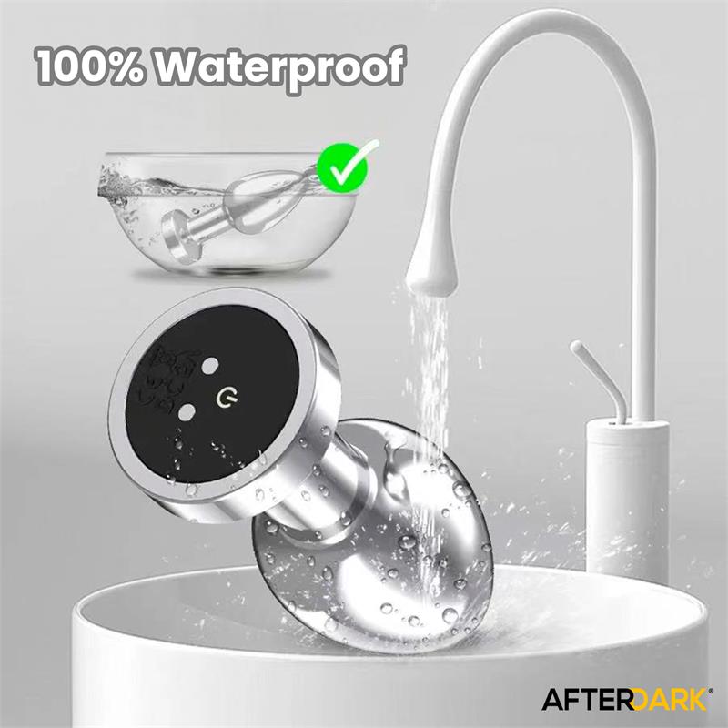 Dimpor Plug Anal Cromado con Vibración USB Magnético Talla M - Imagen 12