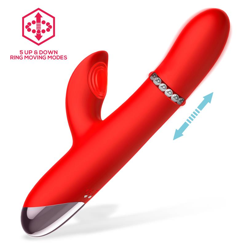 Divya Vibrador con Aro de Bolas Internas Up and Down y Pulsación 3 Motores Independientes USB - Imagen 5