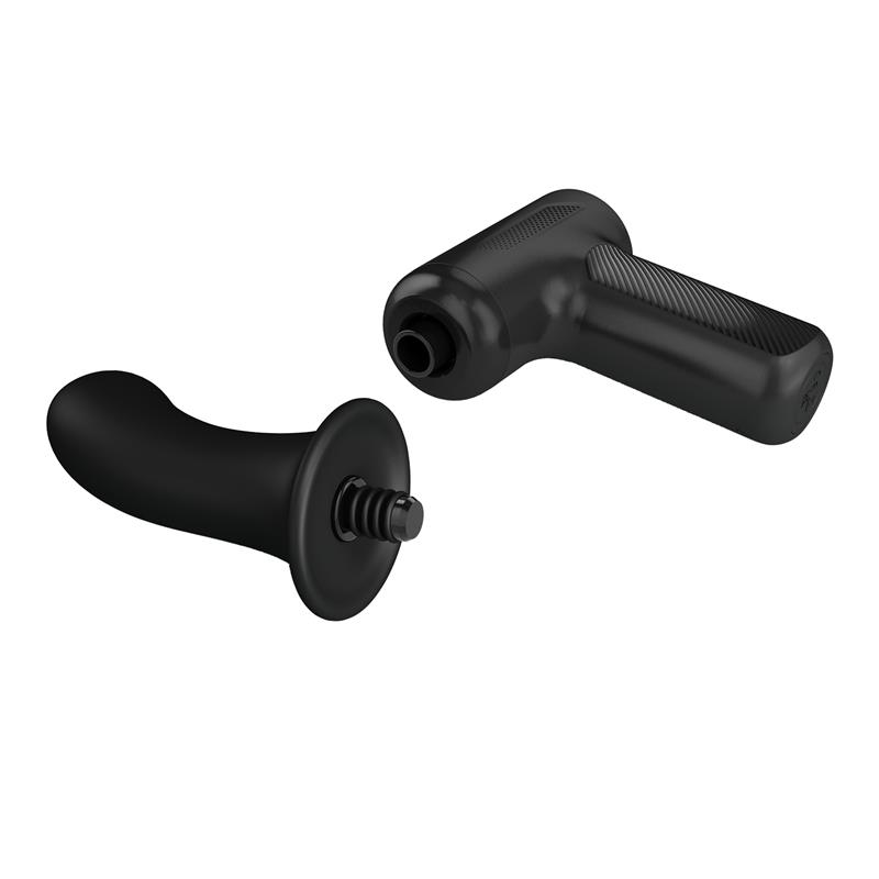 Dj Doctor Pistola de Masaje Dildo Función Empuje Negro - Imagen 5