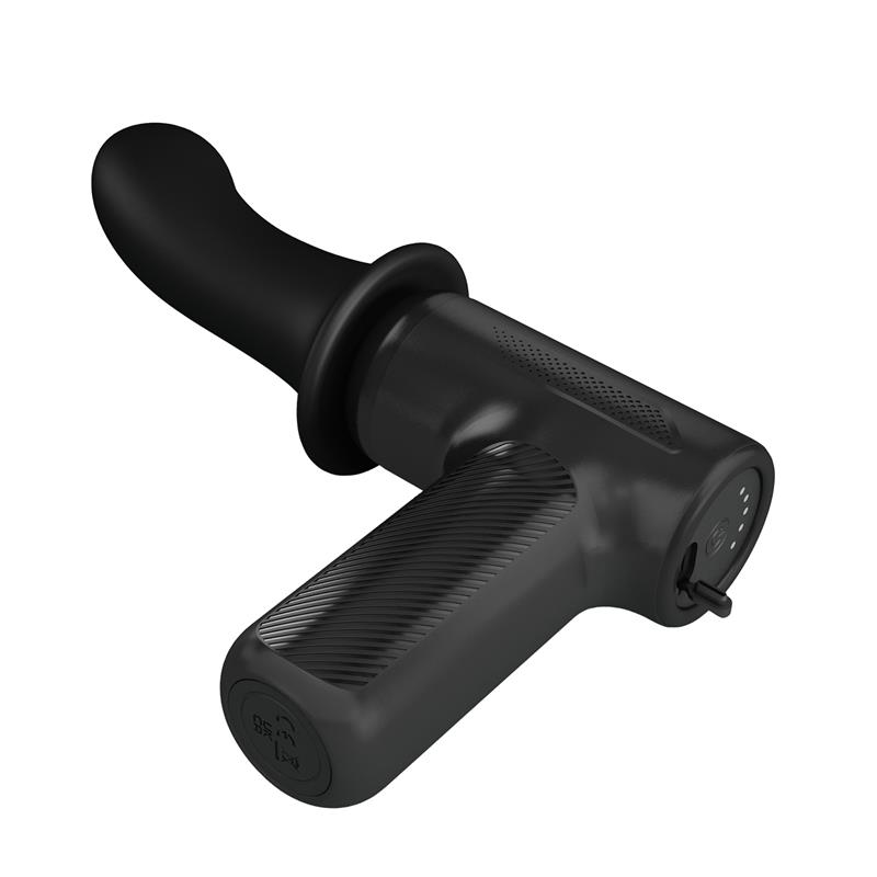 Dj Doctor Pistola de Masaje Dildo Función Empuje Negro - Imagen 6