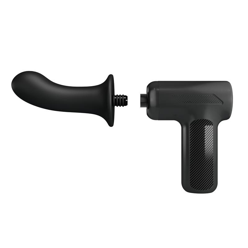 Dj Doctor Pistola de Masaje Dildo Función Empuje Negro - Imagen 7