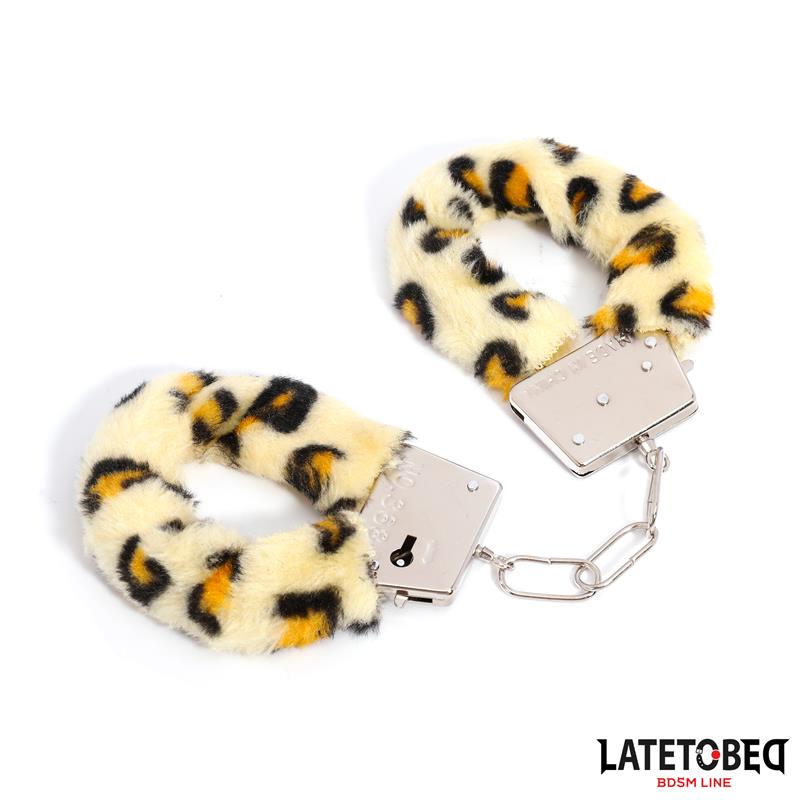 Esposas de Metal Furry con Pelo Animal Print Leopardo - Imagen 12
