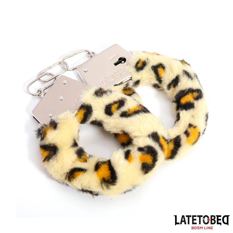 Esposas de Metal Furry con Pelo Animal Print Leopardo - Imagen 14