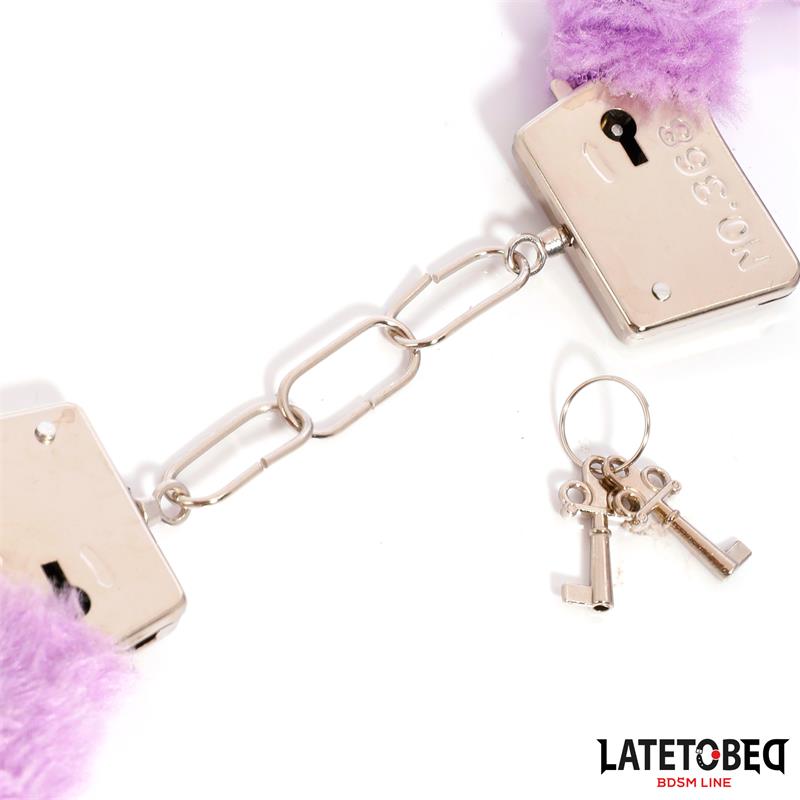 Esposas de Metal Furry de Pelo Púrpura - Imagen 10