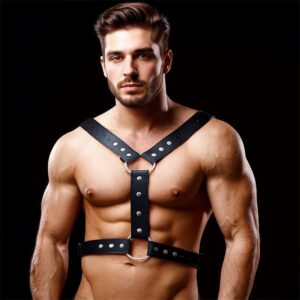 Fabrio Arnés Masculino para Bondage Cuero Vegano