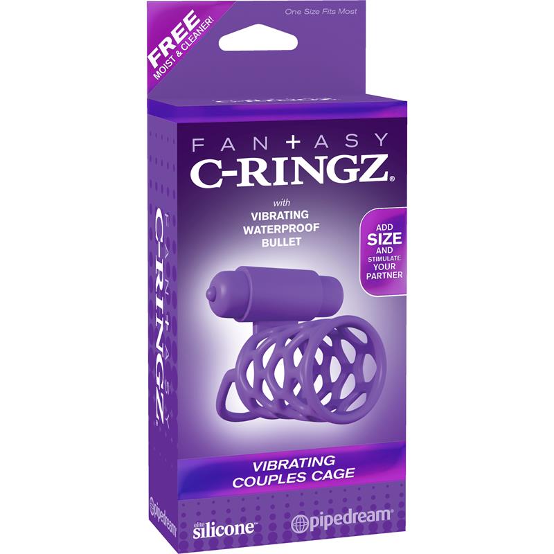Fantasy C-Ringz Anillo Vibrador Jaula para Parejas Púrpura - Imagen 6