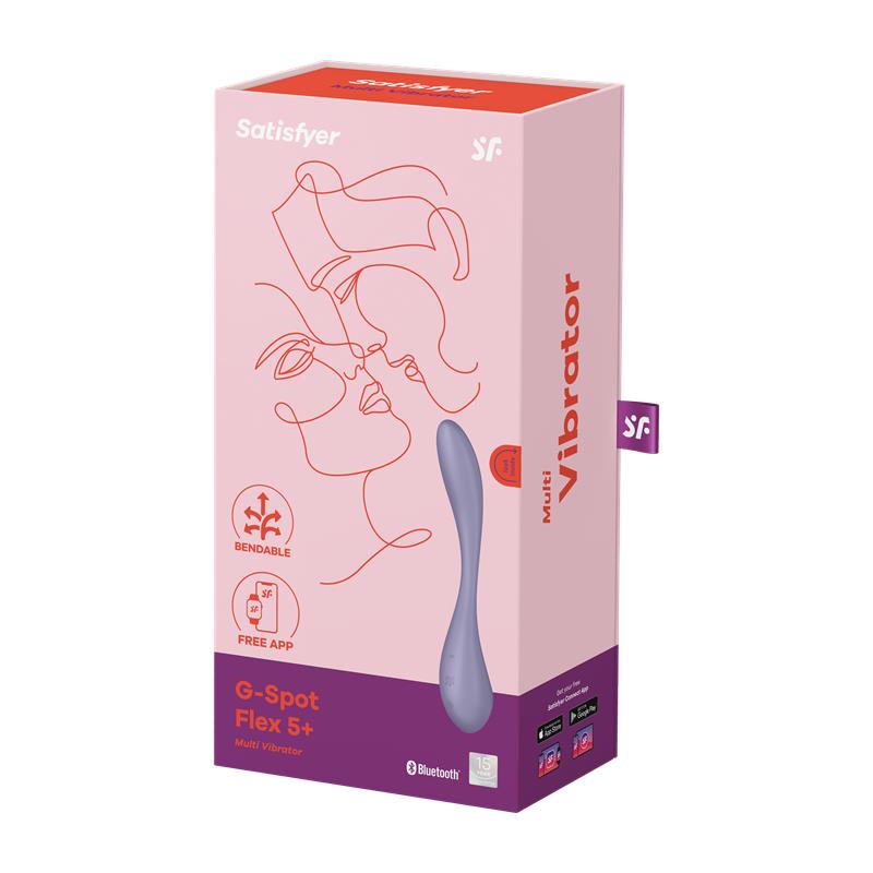 G-Spot Flex 5+ Multi Vibrador con Satisfyer Connect APP Lilac - Imagen 8