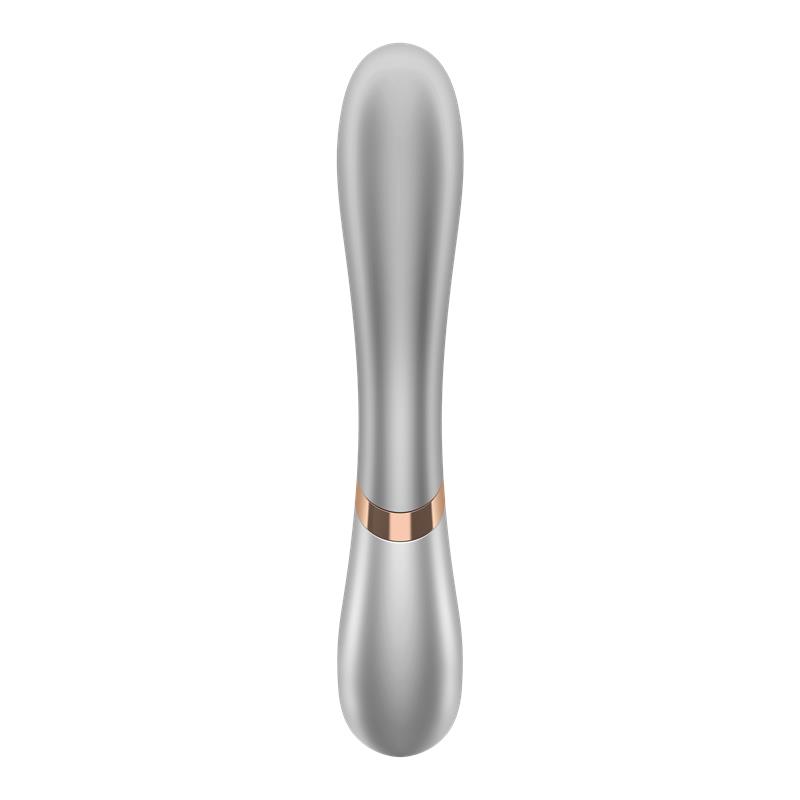 Hot Lover Vibrador Efecto Calor con APP Plata y Champagne - Imagen 5