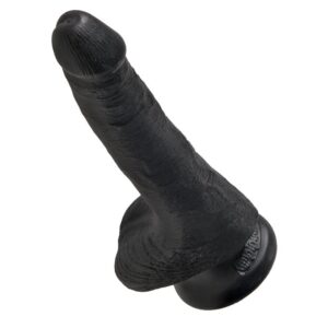 King Cock Pene con Testículos de 6 - Color Negro