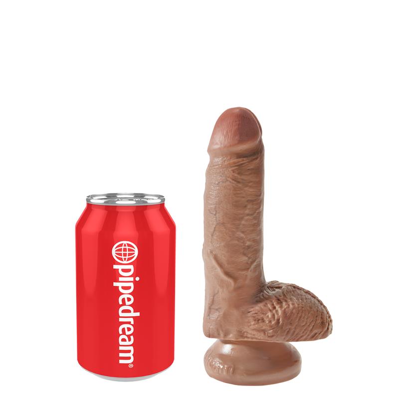 King Cock Pene con Testículos de 7 - Bronceado - Imagen 4