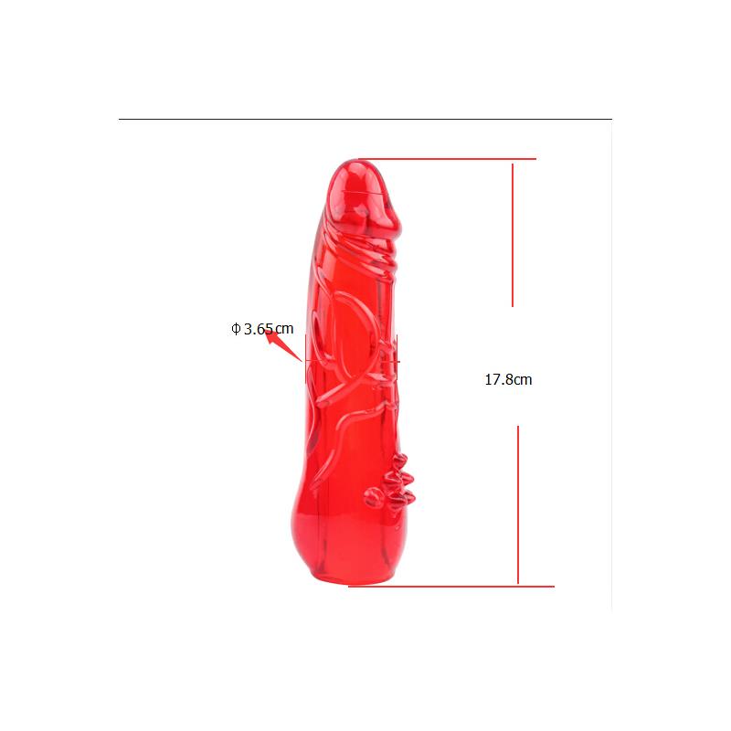Kit Dildo y Vibrador Hers Dildo Kit Rojo - Imagen 5