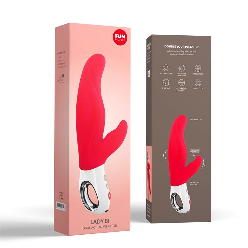 Lady Bi Vibrador India Red - Imagen 4