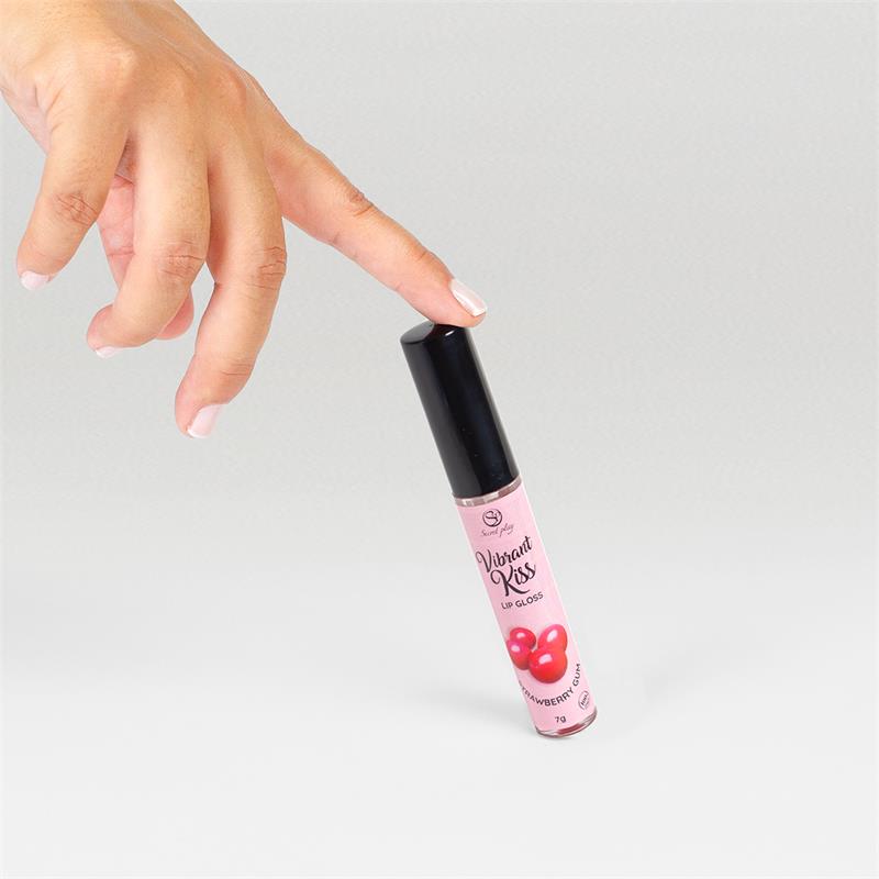 Lip Gloss Vibrant Kiss Sabor Chicle de fresa - Imagen 4