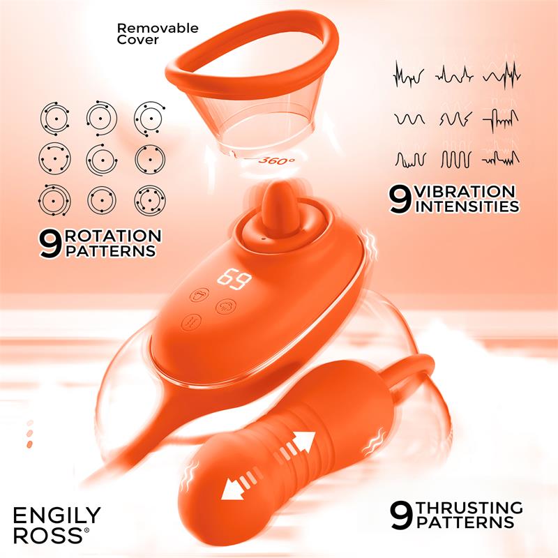 Lizer Pro Estimulador con Lengua Oscilante, Bomba de Vacio y Huevo con Up and Down - Imagen 11