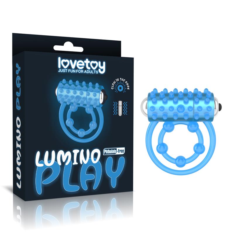 Lumino Play Anillo Vibrador Luz Azul - Imagen 6