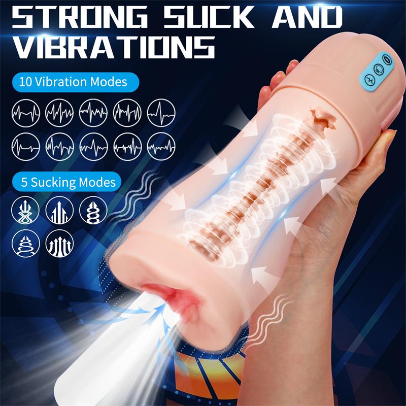 Masturbador con Vibración y Efecto Succión Suctroker V1.0 X - Imagen 11
