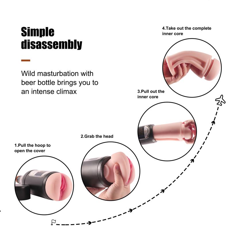 Masturbador Masculino Vagina Sonya Botella Cerveza - Imagen 6